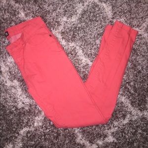 Coral skinny jeans size 28